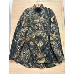 Russell Outdoors All Terrain Camo Fleece Mock Neck Pullover Mens Large 0280